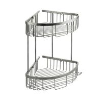 Полка двойная,угловая овальная (нерж) GFmark